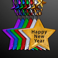 Assorted Color Star Beads for New Years Party (Non-Light Up)